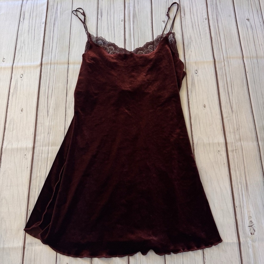 Free People Intimately Yasmine Velvet SlipDress Size Small Sexy Woman's
